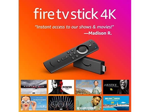 Amazon Fire TV Stick 4K de voz 4K 8GB negro con 1.5GB de memoria RAM