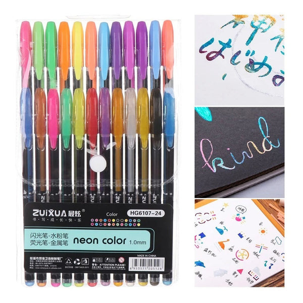 Lapicero Color Neon X36 Marcadores Colores Estilo Lettering - Co-online